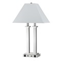 Cal Lighting 26 Height Metal Desk Lamp In Brushed Steel Finish, 2PK LA-60003DK-4RBS
